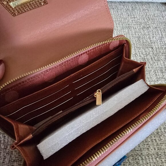 Malibu Skye Olivia Crossbody Wallet Bag Elegant Brown Leather Purse Bag - NEW - Picture 7 of 9